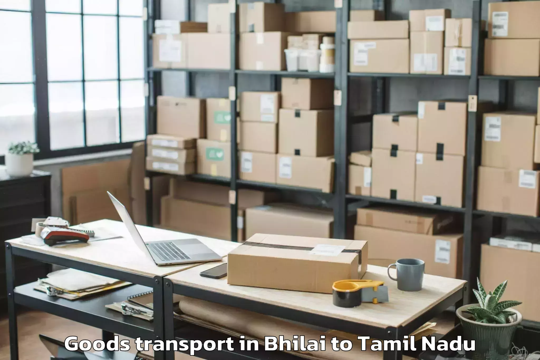 Professional Bhilai to Sankarankoil Goods Transport